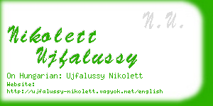 nikolett ujfalussy business card